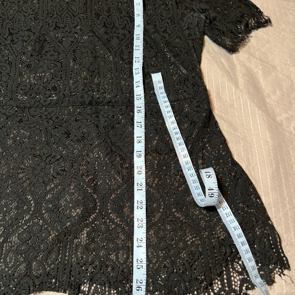 Cupshe Top Cut Out Lace Eyelet Short Sleeve Zip Peek A Boo Middle Women Sz Large - Picture 6 of 8